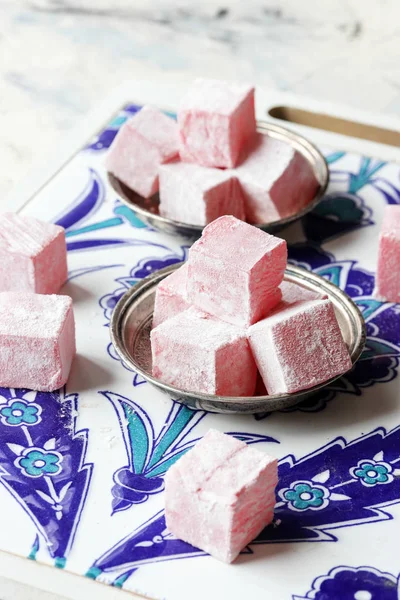 Turkish Delight Rose Flavor Traditional Taste — Stock Photo, Image