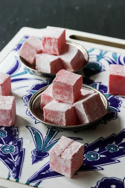 Turkish Delight Rose Flavor Traditional Taste — Stock Photo, Image