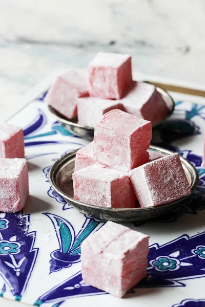 Turkish Delight Rose Flavor Traditional Taste — Stock Photo, Image