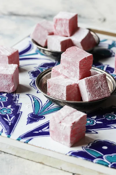 Turkish Delight Rose Flavor Traditional Taste — Stock Photo, Image