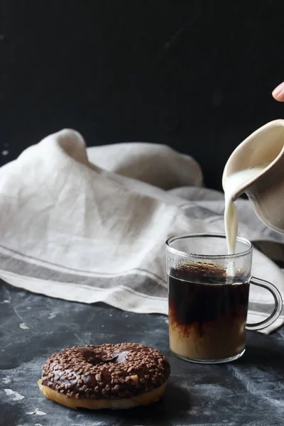 Donut Chocolate Café — Foto de Stock