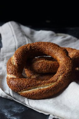 Türk simit simit, natürmort Türk simit 