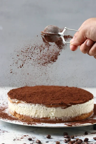 Tiramisu Traditionele Italiaans Dessert — Stockfoto