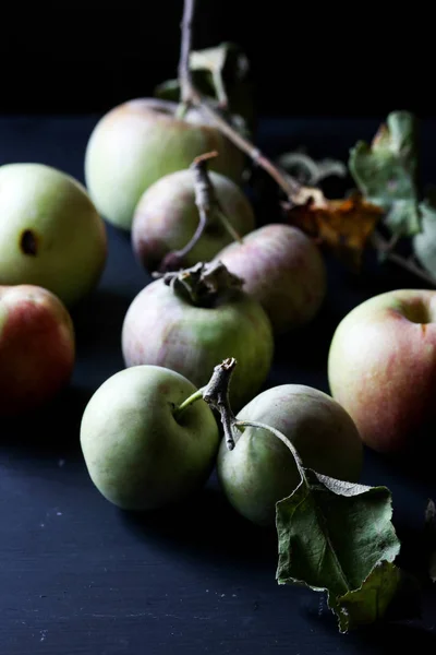 Frutas Maçã Naturais Frescas Orgânicas — Fotografia de Stock