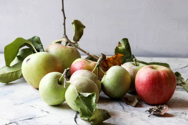 Frutas Manzana Naturales Frescas Orgánicas —  Fotos de Stock