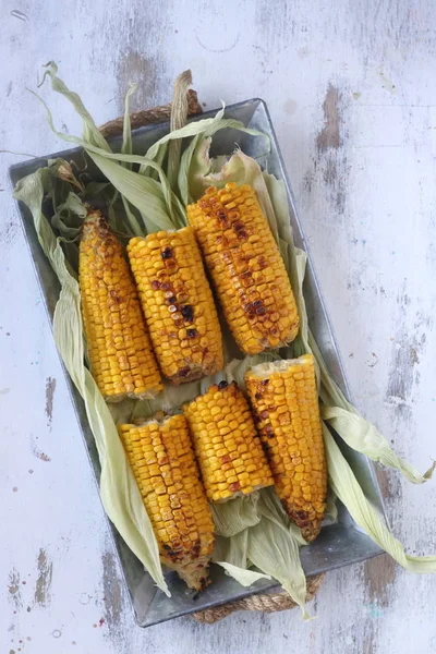 Roasted Corns Cobs Cooked Corns — Stock Photo, Image