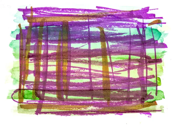 Pintado Mano Verde Púrpura Líneas Fondo —  Fotos de Stock