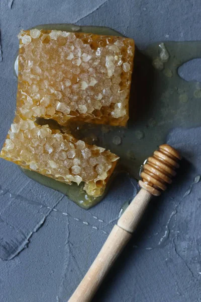 Honeycomb Grå Bakgrund — Stockfoto