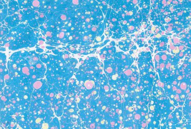 Pembe noktalı arka planı olan el yapımı mavi mermer, tasarım.