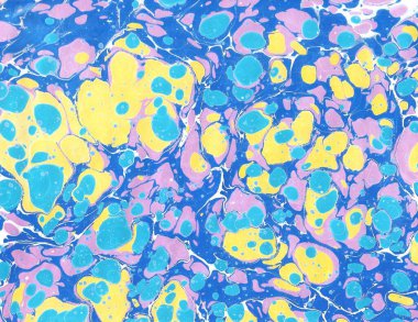 El yapımı mavi, sarı pembe mermer arka plan, tasarım