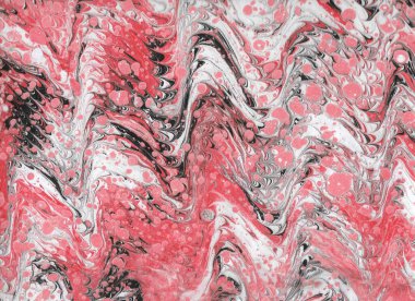 El yapımı kırmızı, siyah beyaz dalga mermer arka plan, tasarım