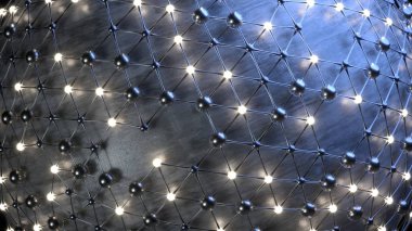 3D arka plan - karanlık atmosfer beyaz ışıklar