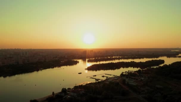 Drone Visualiza Imágenes Cámara Mira Directamente Horizonte — Vídeos de Stock