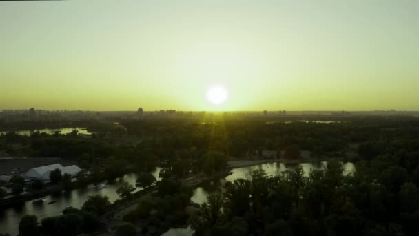 Drone Viendo Imágenes Cámara Mira Directamente Horizonte Pájaro Pasa Volando — Vídeos de Stock