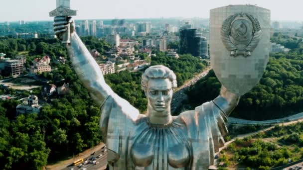 Kiev Ukraine Juni 2019 Ein Denkmal Für Das Mutterland Kiev — Stockvideo