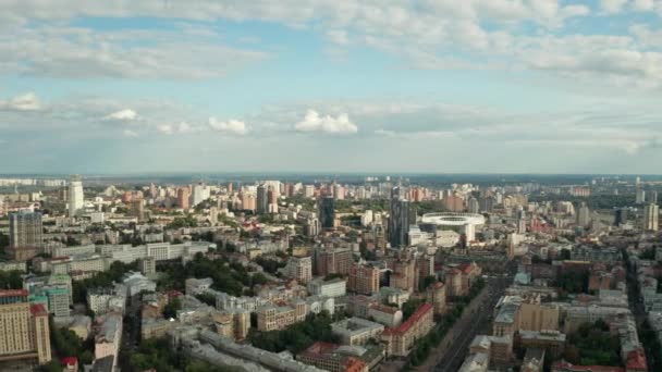 Panorama Cidade Kiev Voo Drone Cidade Uma Bela Vista Das — Vídeo de Stock