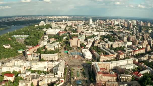 Kijev Ukrajna Július 2019 Függetlenség Tér Kijevben Ukrajna Történelmi Nevezetességeit — Stock videók