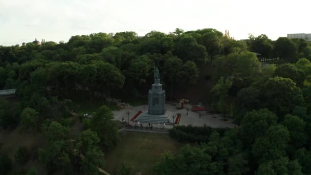Kiev Ukrayna Temmuz 2019 Kiev Büyük Vladimir Anıtı Ukrayna Nın — Stok video