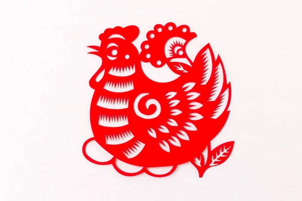 Papiergeschnittene Chinesische Tierkreiszeichen — Stockfoto