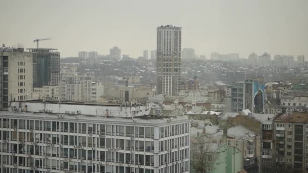 Panorama Ville Caméra Déplace Vers Gauche — Video