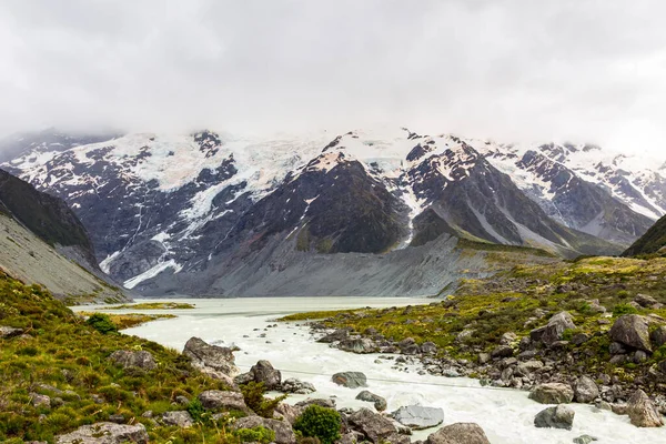 Tal Des Müllersees Fluss Den Südlichen Alpen Neuseeland — Stockfoto