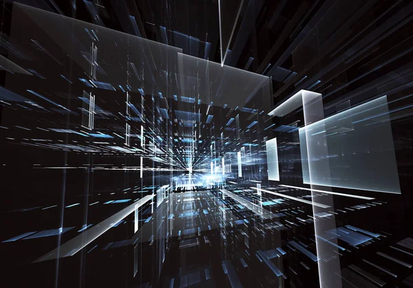 Computer Gegenereerde Afbeelding Van Abstracte Tehnology Driedimensionale Fractal Textuur — Stockfoto