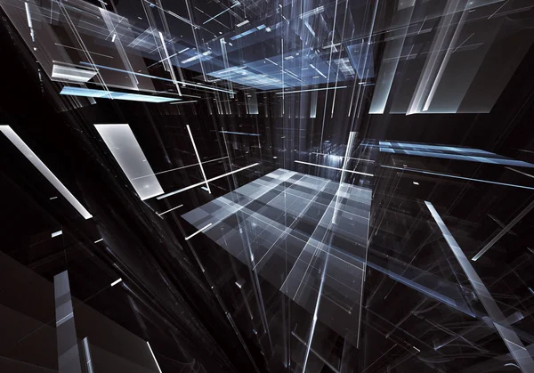 Bilgisayar soyut tehnology görüntü oluşturulur. Üç boyutlu 3d fraktal, doku