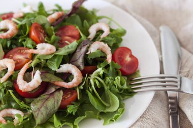 Masada, diyet yemek karides salatası