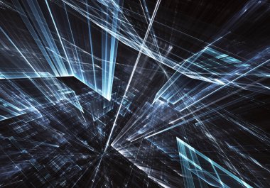 Bilgisayar soyut tehnology görüntü oluşturulur. Üç boyutlu 3d fraktal, doku