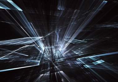 Bilgisayar soyut tehnology görüntü oluşturulur. Üç boyutlu 3d fraktal, doku