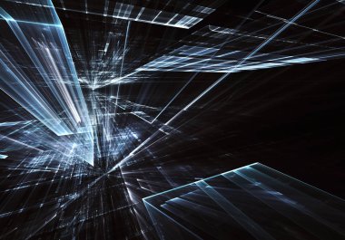 Bilgisayar soyut tehnology görüntü oluşturulur. Üç boyutlu 3d fraktal, doku