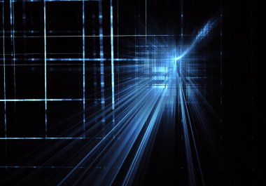 Bilgisayar soyut tehnology görüntü oluşturulur. Üç boyutlu 3d fraktal, doku