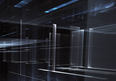 Bilgisayar soyut tehnology görüntü oluşturulur. Üç boyutlu 3d fraktal, doku