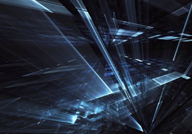 Bilgisayar soyut tehnology görüntü oluşturulur. Üç boyutlu 3d fraktal, doku