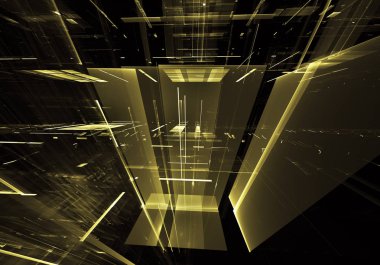 Bilgisayar soyut tehnology görüntü oluşturulur. Üç boyutlu 3d fraktal, doku