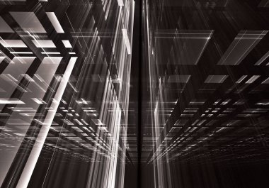 Bilgisayar soyut tehnology görüntü oluşturulur. Üç boyutlu 3d fraktal, doku