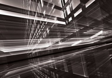 Bilgisayar soyut tehnology görüntü oluşturulur. Üç boyutlu 3d fraktal, doku