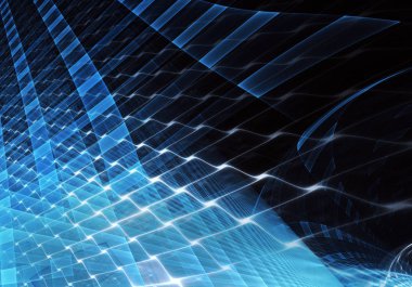 Bilgisayar soyut tehnology görüntü oluşturulur. Üç boyutlu 3d fraktal, doku