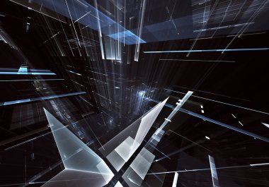 Bilgisayar soyut tehnology görüntü oluşturulur. Üç boyutlu 3d fraktal, doku