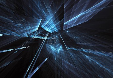 Bilgisayar soyut tehnology görüntü oluşturulur. Üç boyutlu 3d fraktal, doku