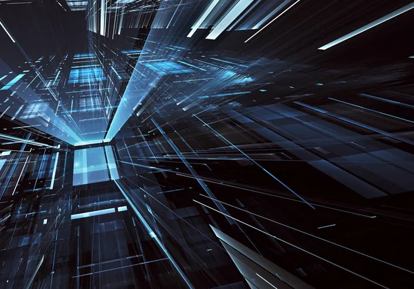 Bilgisayar soyut tehnology görüntü oluşturulur. Üç boyutlu 3d fraktal, doku