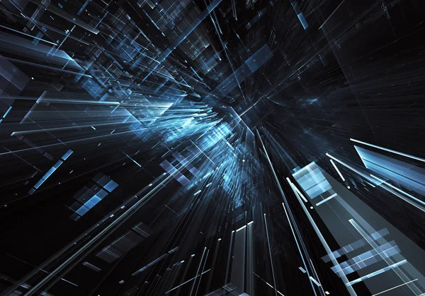 Bilgisayar soyut tehnology görüntü oluşturulur. Üç boyutlu 3d fraktal, doku