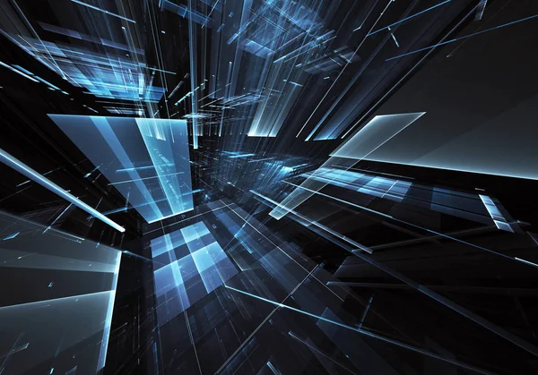 Bilgisayar soyut tehnology görüntü oluşturulur. Üç boyutlu 3d fraktal, doku