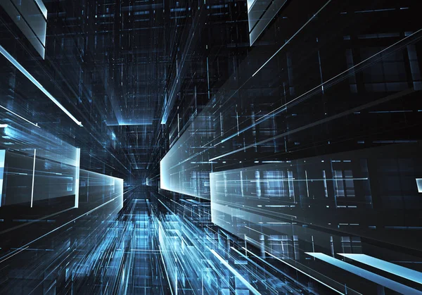 Bilgisayar soyut tehnology görüntü oluşturulur. Üç boyutlu 3d fraktal, doku