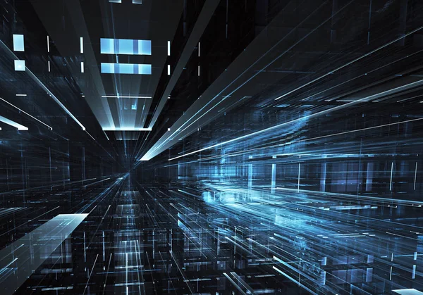 Bilgisayar soyut tehnology görüntü oluşturulur. Üç boyutlu 3d fraktal, doku