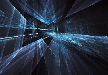 Bilgisayar soyut tehnology görüntü oluşturulur. Üç boyutlu 3d fraktal, doku