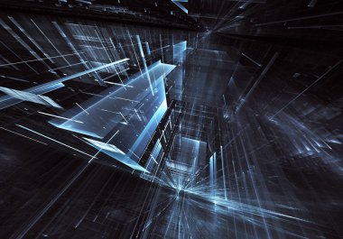 Bilgisayar soyut tehnology görüntü oluşturulur. Üç boyutlu 3d fraktal, doku