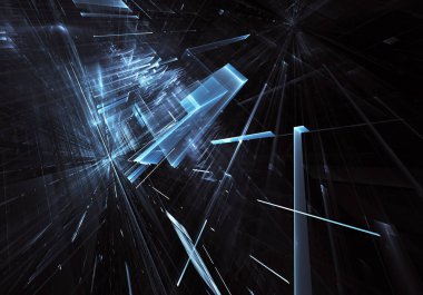 Bilgisayar soyut tehnology görüntü oluşturulur. Üç boyutlu 3d fraktal, doku