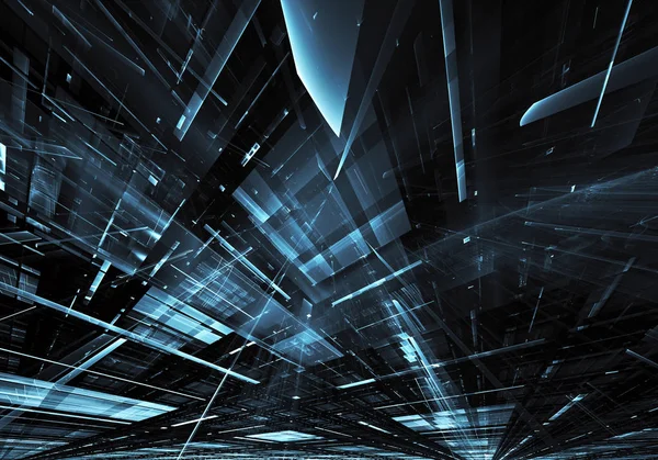 Bilgisayar soyut tehnology görüntü oluşturulur. Üç boyutlu 3d fraktal, doku