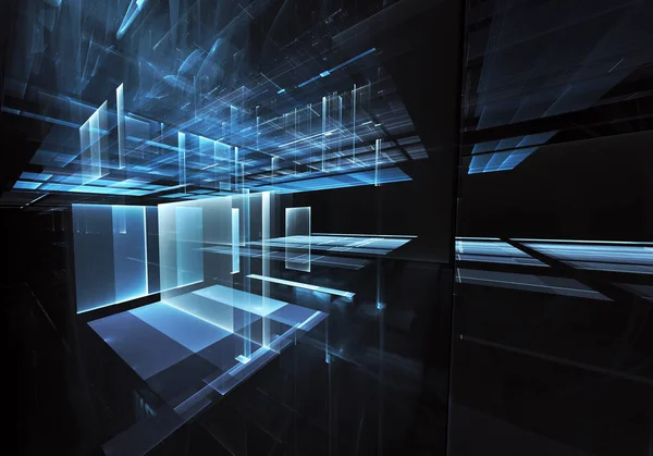 Bilgisayar soyut tehnology görüntü oluşturulur. Üç boyutlu 3d fraktal, doku